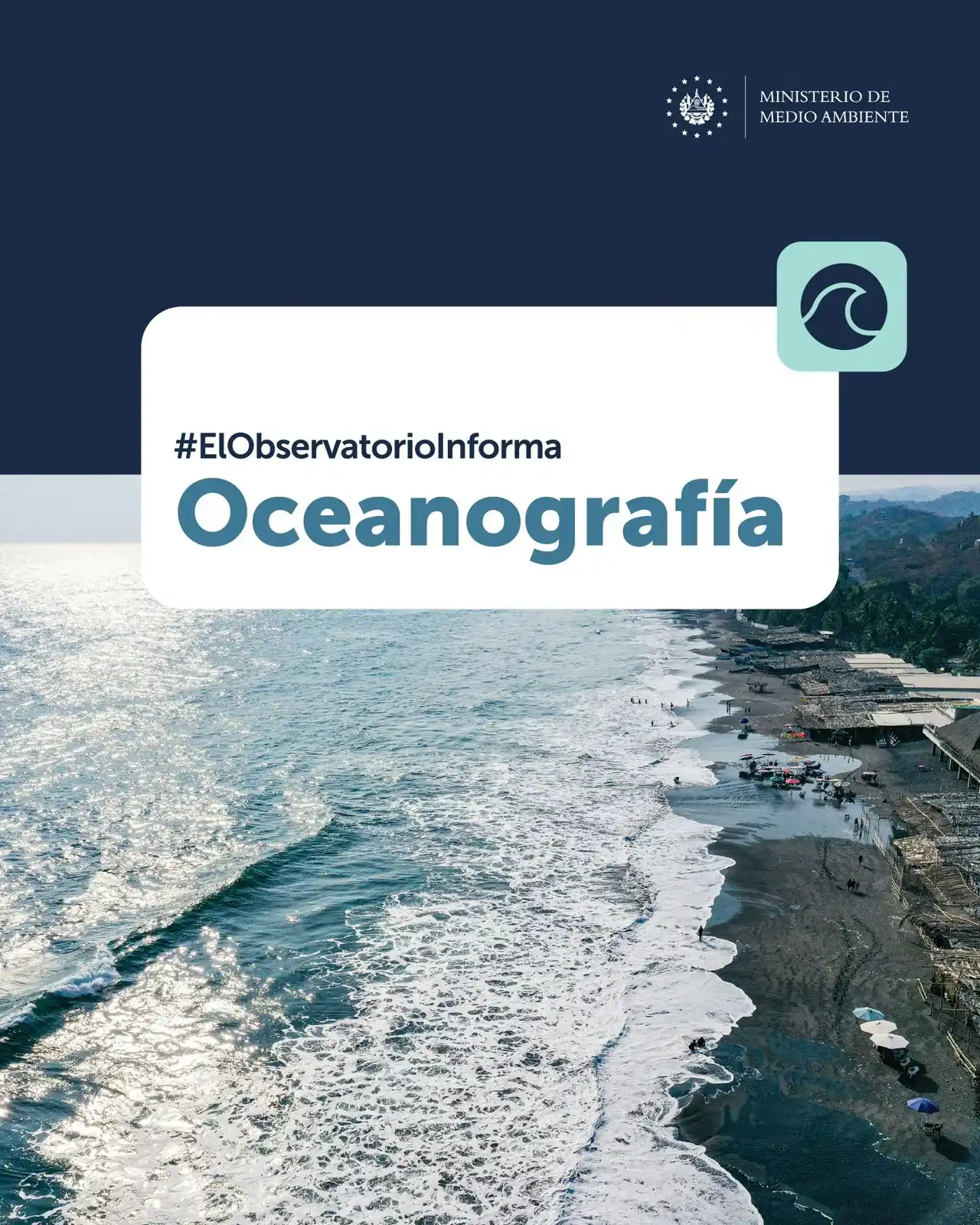 Image from Ministerio de Medio Ambiente El Salvador: Las condiciones de oleaje y viento en el mar son apropiadas para activ...