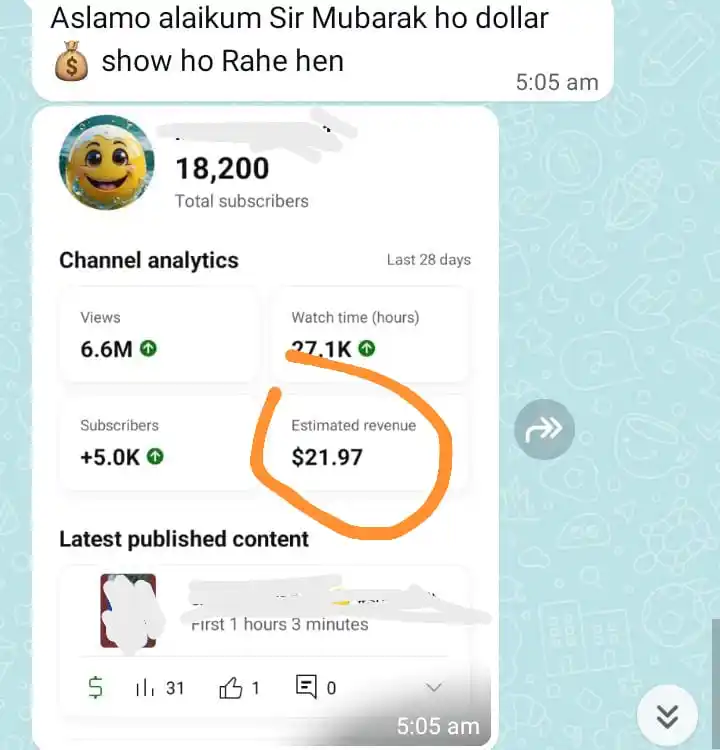 Image from Technical HFD: Mashallah pahle din hi 21 doller earning hoi jab monetize hu jata ha s...