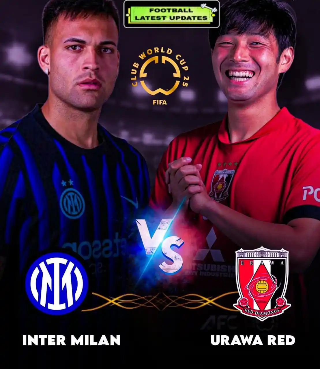Image from πππππ½πΌππ ππΌππππ πππΏπΌπππ β½: *_πMATCHβ½DAY_* *_π΅INTER MILAN π URAWA REDSπ΄_* *_π:- FIFA CLUB W...