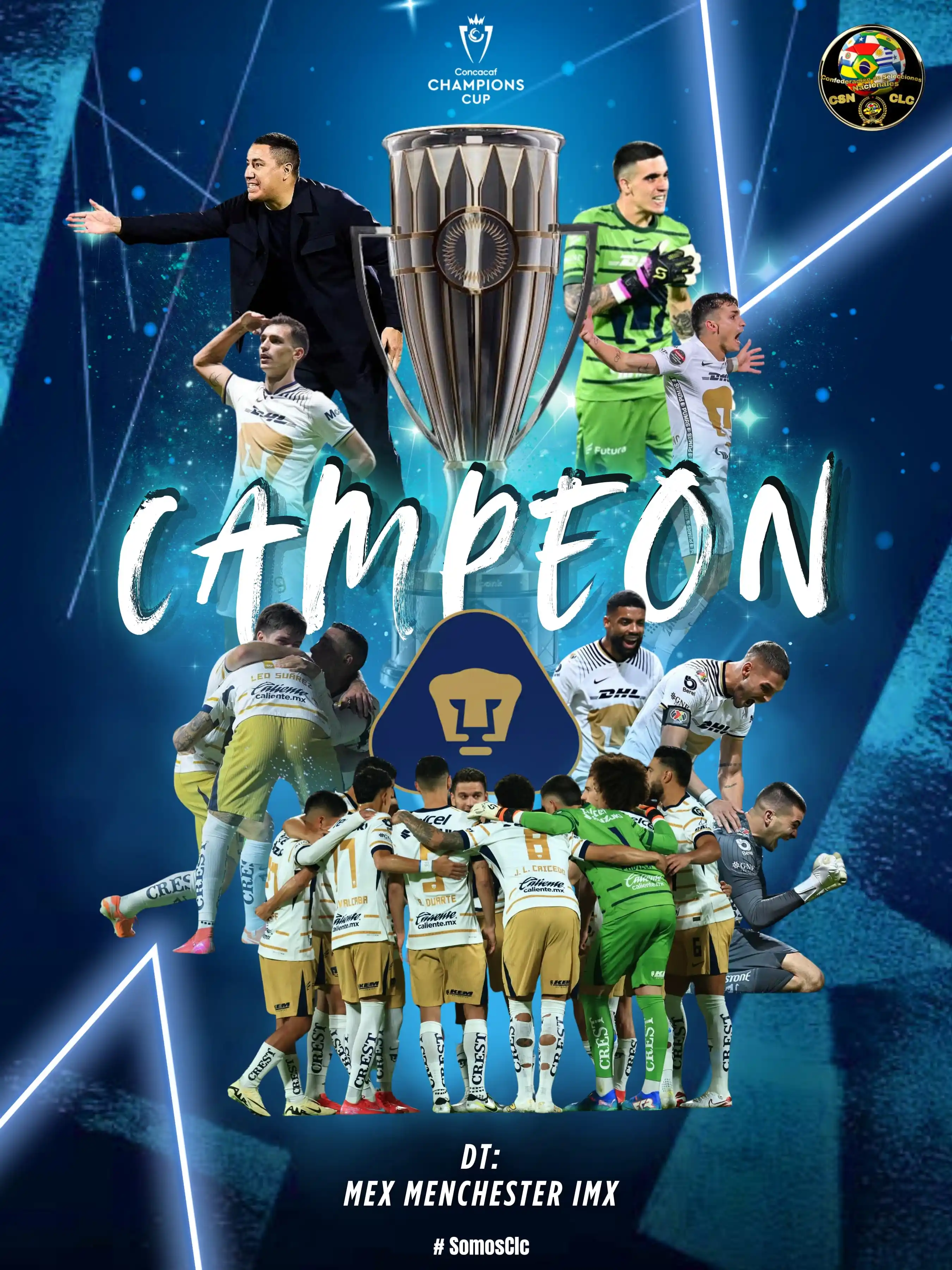 Image from 𝘾𝙊𝙉𝙁𝙀𝘿𝙀𝙍𝘼𝘾𝙄𝙊𝙉 🇨 🇱 🇨: MEX PUMAS UNAM IMX ES CAMPEON 🏆🇲🇽‼️  @220430707249335   TRAS UNA GR...