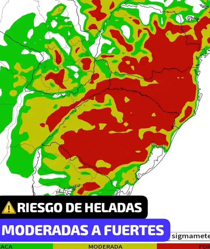 Image from El Misionerismo: *MISIONES 🥶¡Prepárate, aire polar en camino!* _Heladas generalizadas ...