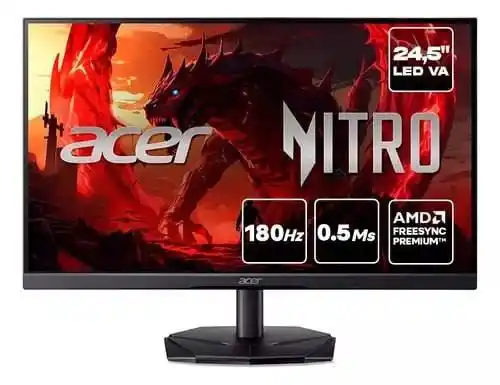 Image from ECONOMIZANDO COM JP: Monitor Gamer Acer Nitro, VA  -24.5 POL -0.5 MS -180HZ  POR: 615 REAIS...