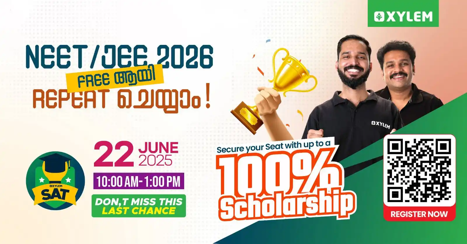 Image from PLUS TWO 2024-25: *NEET/JEE 2026* സൈലത്തിൽ 100% വരെ സ്കോളർഷിപ്പോടെ റിപ്പീറ്റ് ചെയ്യാം.  ...