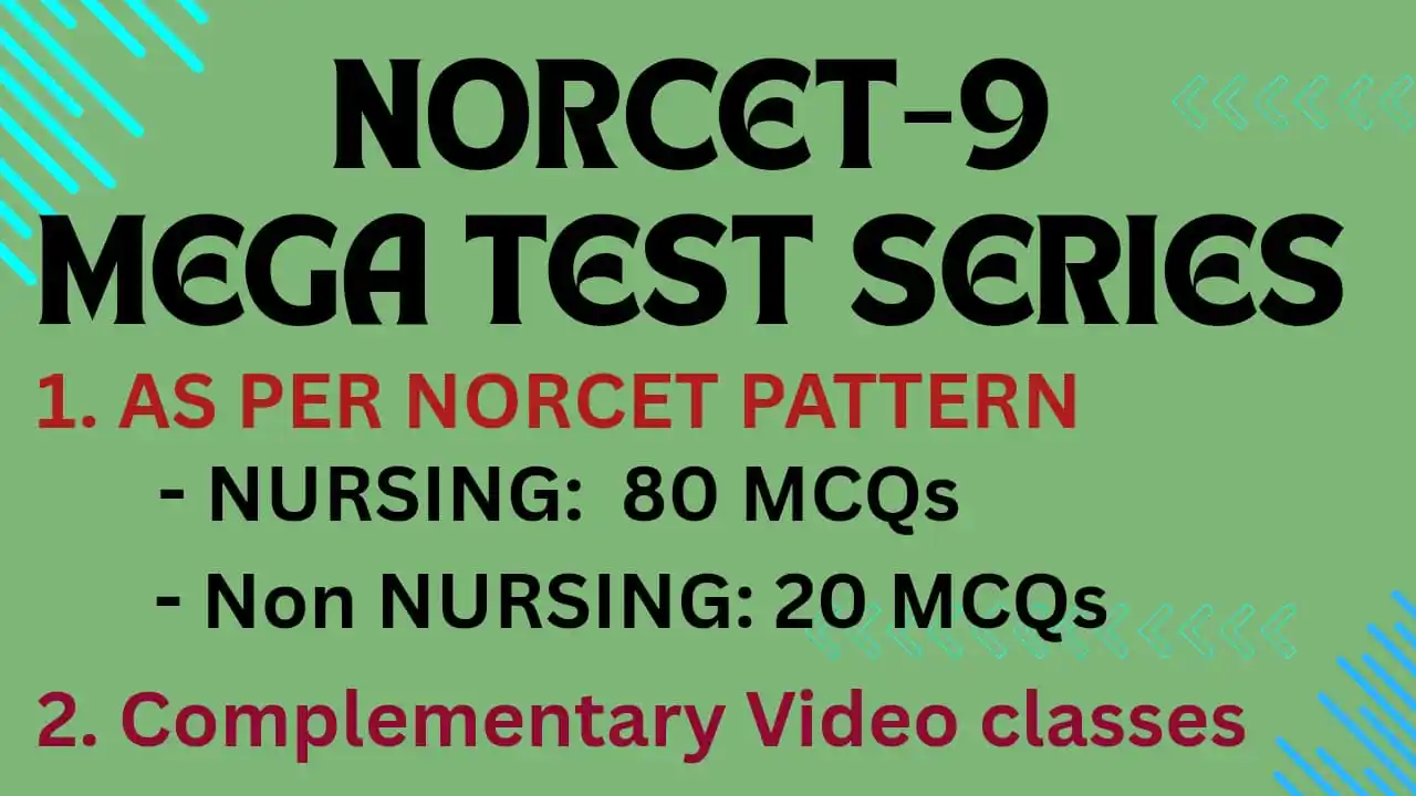 Image from KNO Academy Bangalore: *NORCET-9 Mega Test Series* 🔖Use coupon: *YOGA200* To get flat *200/-...