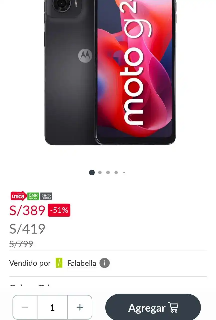 Image from Club del Cupón: 🔥 Oferta
✔️ Motorola 🔗 https://www.falabella.com.pe/falabella-p...