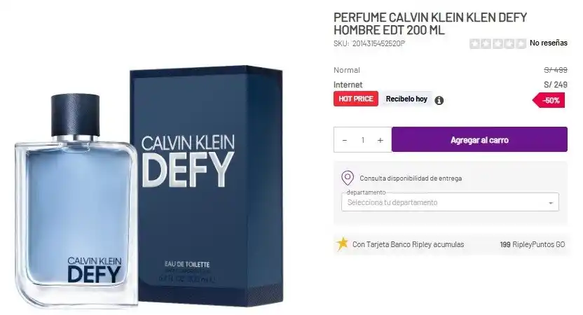 Image from Club del Cupón: 🔥 Oferta
 
 ✅ Perfume Calvin Klein 200ml  🔗https://simple.ripley.com...