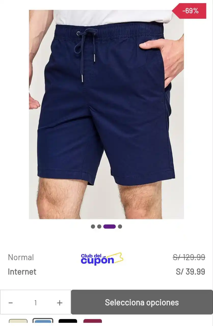 Image from Club del Cupón: 🔥 Oferta
✔️SHORT HOMBRE CLOUDBREAK ELCA ⛓💥https://simple.ripley...