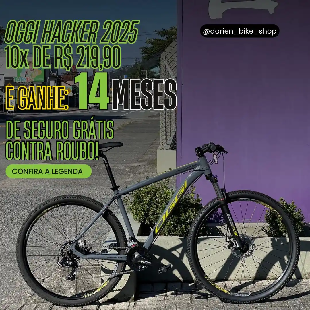 Image from Jornal de Pomerode : 🚴‍♂️OGGI HACKER 2025 COM SEGURO CONTRA ROUBO?🔥  📲 (47) 99724-9108 �...