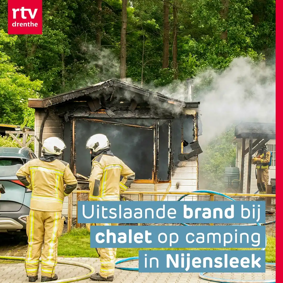 Image from RTV Drenthe: Op camping De Moesberg in Nijensleek is vanmiddag rond 13:15 uur brand...
