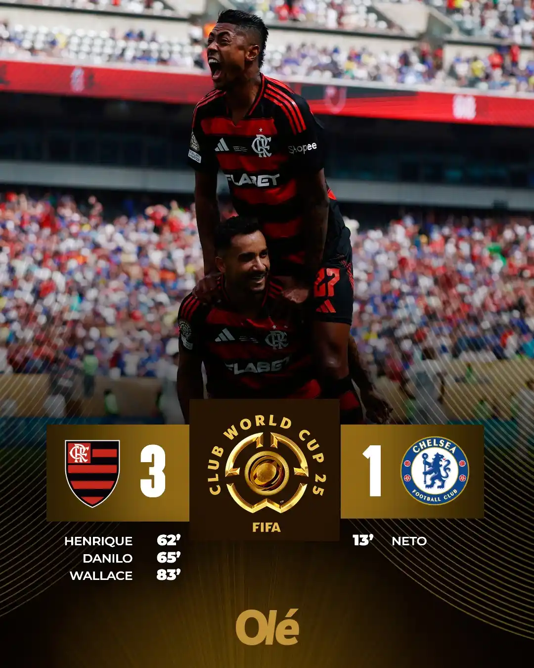 Image from El Misionerismo: *¡OTRO TRIUNFAZO: FLAMENGO DERROTÓ AL CAMPEÓN DE LA CONFERENCE LEAGUE!...