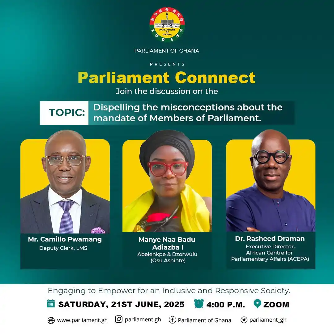Image from Youth Impact Parliament - YIP: Parliament of Ghana is inviting you to a scheduled Zoom meeting.  Topi...
