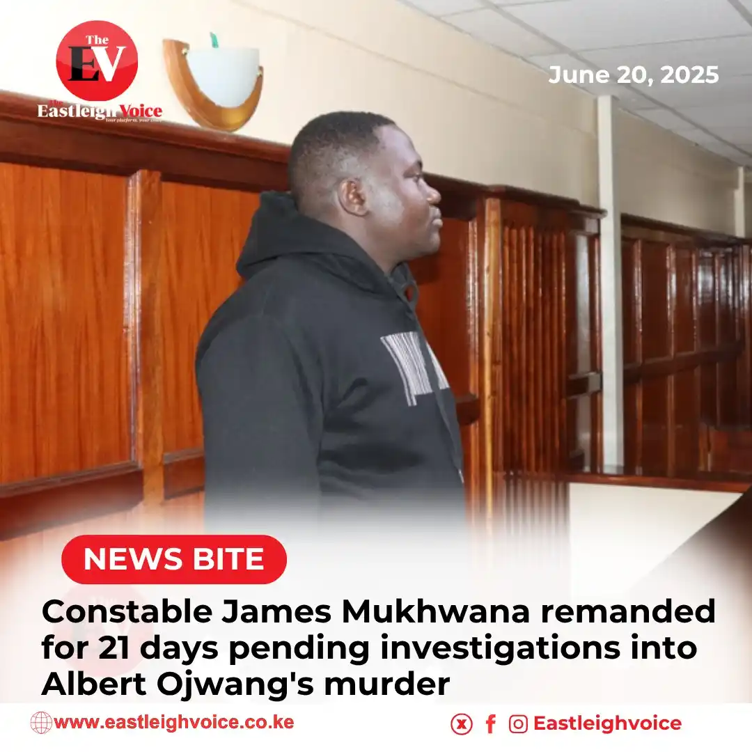 Image from Eastleigh Voice - eastleighvoice.co.ke: Police Constable James Mukhwana, a prime suspect in the murder of teac...