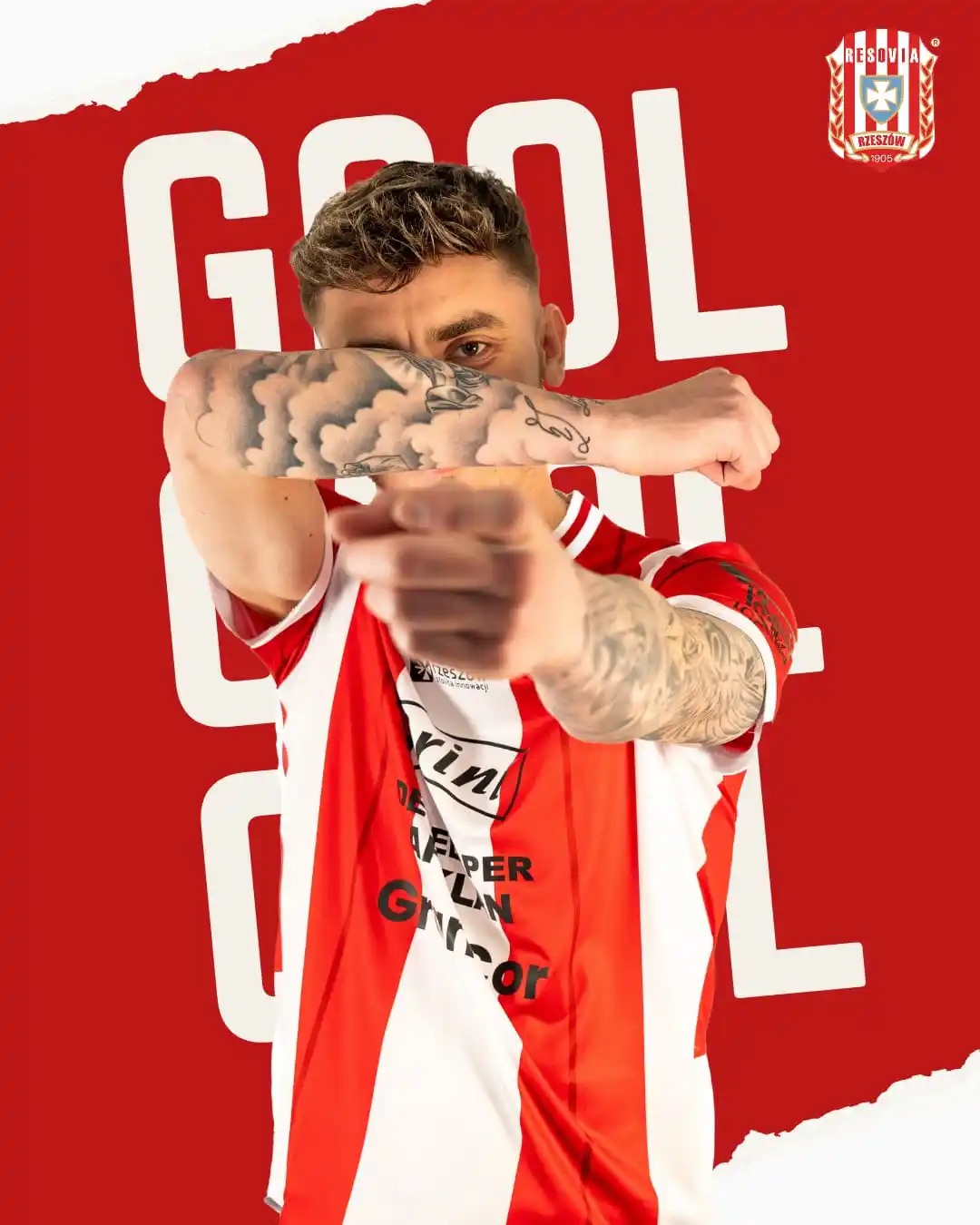 Image from Resovia Rzeszów: Precyzyjnym strzałem z okolic 16 metra popisuje się Jakub Letniowski i...