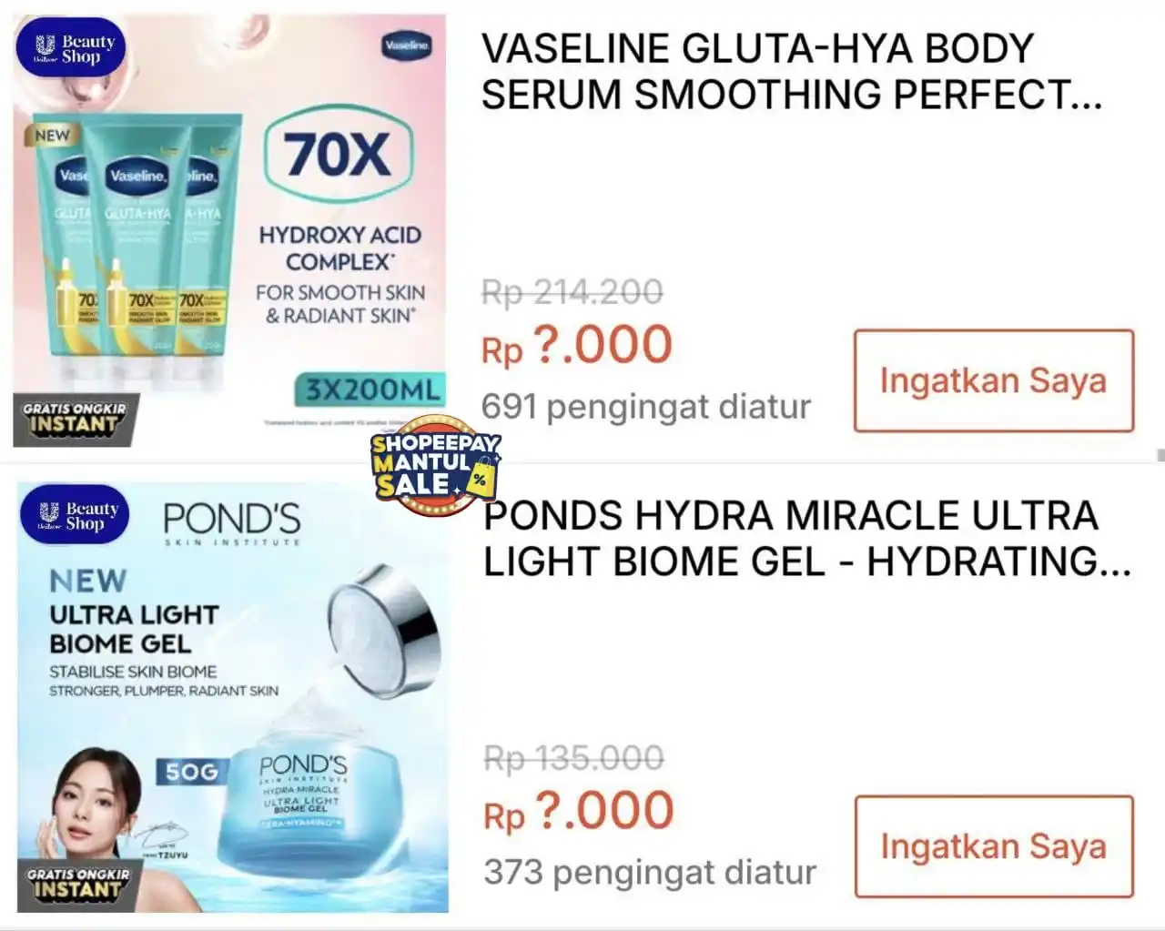 Image from KODE VOUCHER SHOPEE: *💰Rp 1.000 || 12:00 WIB ⏰* VASELINE GLUTA-HYA BODY SERUM SMOOTHING ...