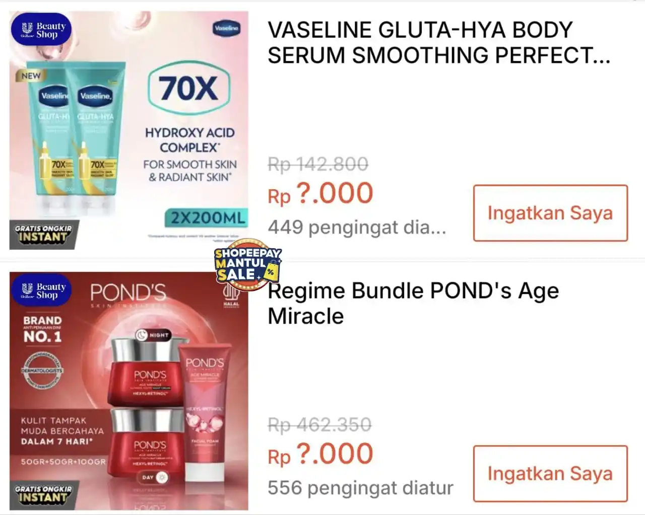 Image from KODE VOUCHER SHOPEE: *💰Rp 1.000 || 18:00 WIB ⏰* VASELINE GLUTA-HYA BODY SERUM SMOOTHING ...