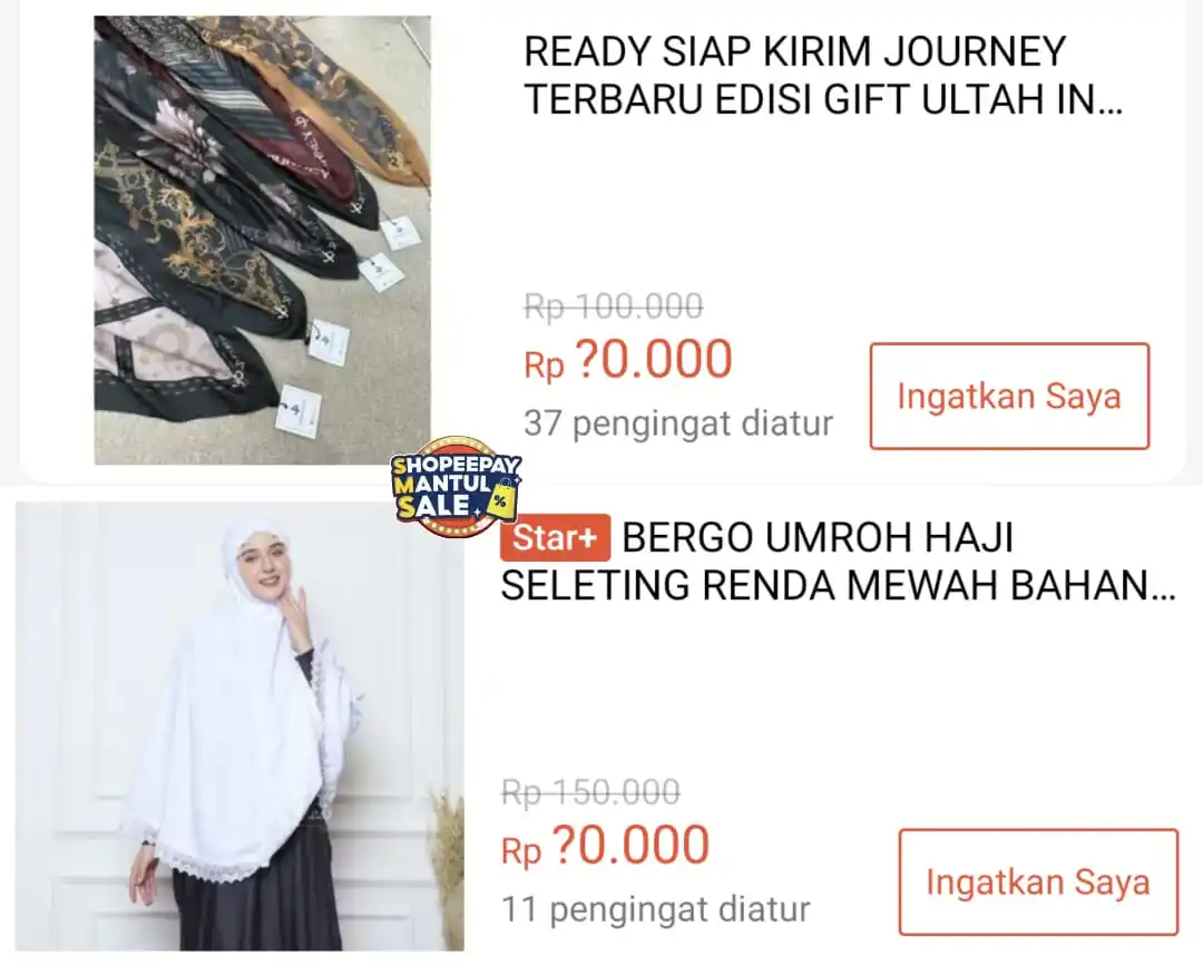 Image from KODE VOUCHER SHOPEE: *💰Rp 10.000 || 12:00 WIB ⏰* BERGO UMROH HAJI SELETING RENDA MEWAH B...