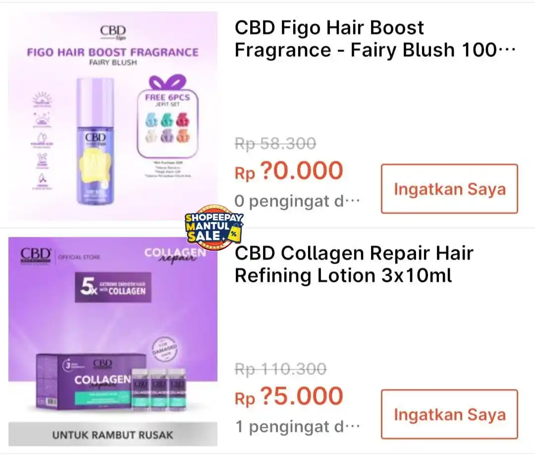 Image from KODE VOUCHER SHOPEE: *💰Rp 10.000 || 18:00 WIB ⏰* CBD Figo Hair Boost Fragrance - Fairy Bl...