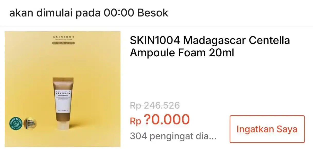 Image from KODE VOUCHER SHOPEE: *💰Rp 30.000 || 00:00 WIB ⏰* SKIN1004 Madagascar Centella Ampoule Fo...