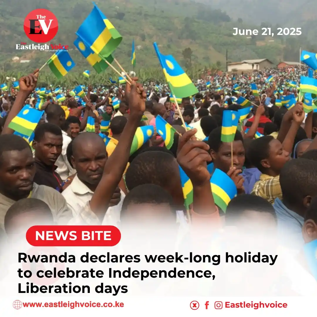 Image from Eastleigh Voice - eastleighvoice.co.ke: Rwanda has announced a rare six-day public holiday from July 1 to 6. T...