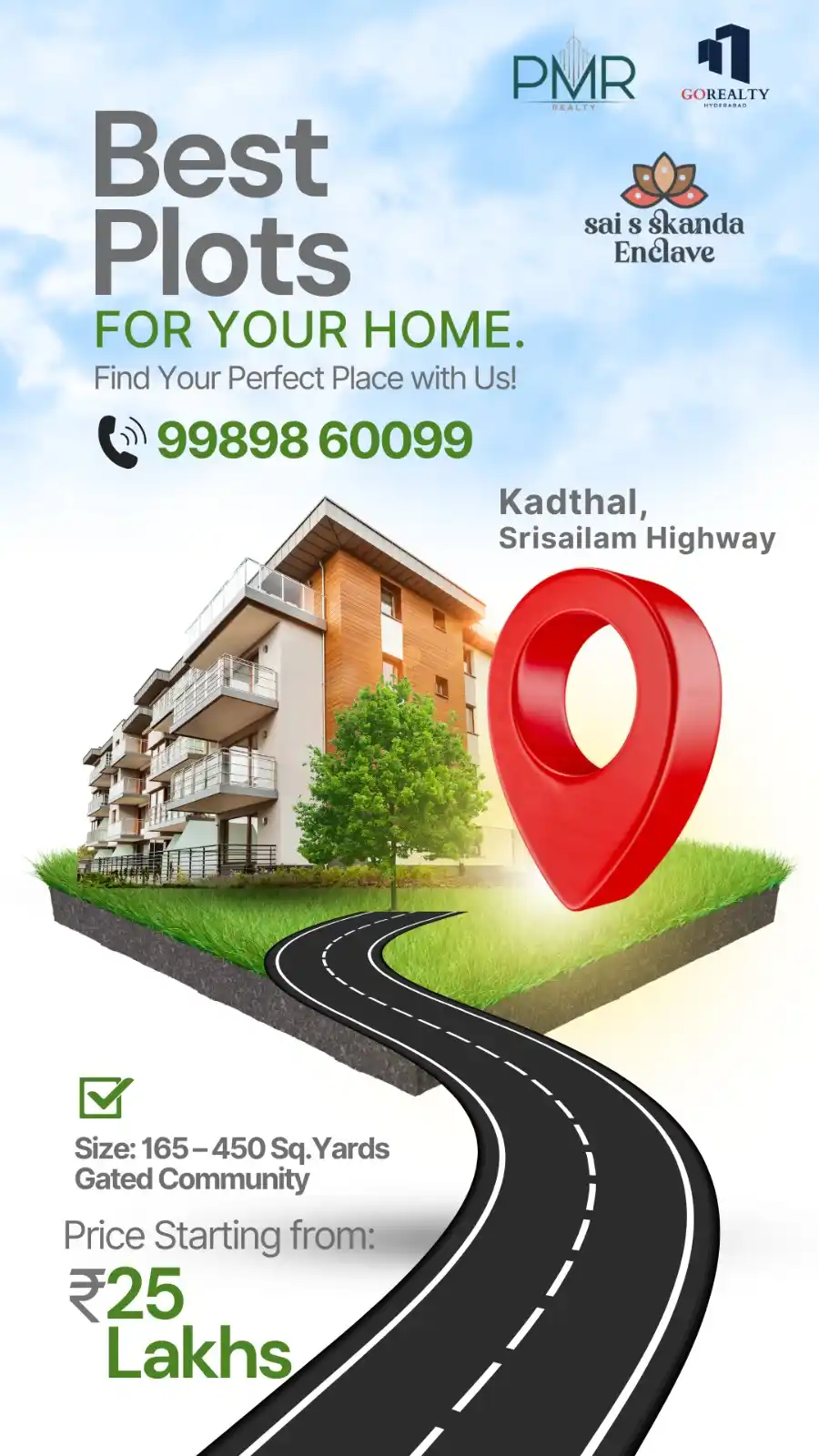 Image from GoRealty Property Hub Hyderabad | Leading Investment Destination!: *🏡 Sai S Skanda Enclave – Kadthal, Hyderabad* 📍 Near Srisailam Highw...
