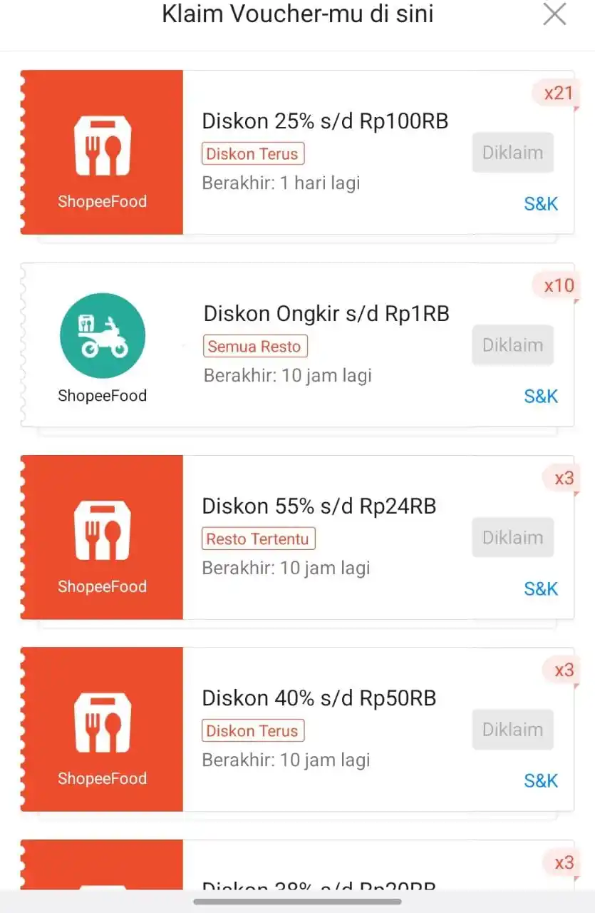 Image from Racun Shopee 🧡: *Shopeefood banyak diskon, yg males masak order shopeefood yuk beb* 🍜...