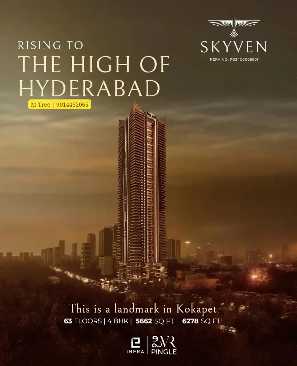 Image from GoRealty Property Hub Hyderabad | Leading Investment Destination!: *Skyven - Limited Edition Ultra Luxury* 4 BHK Apartments with best flo...