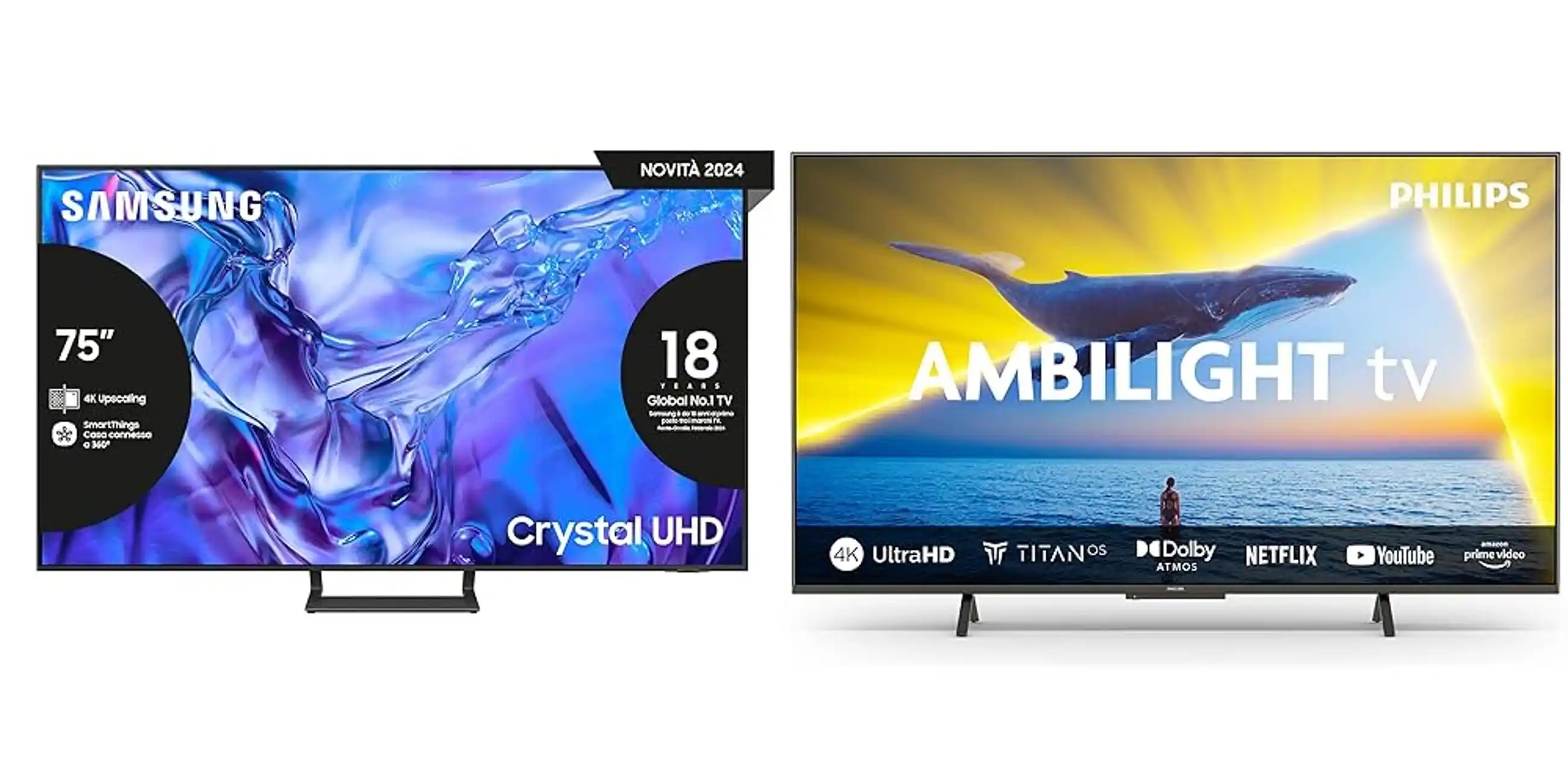 Image from Nel mondo delle offerte: 👀 Smart TV Samsung UE75DU8570UXZT Crystal UHD 4K, Smart TV 75" Proces...