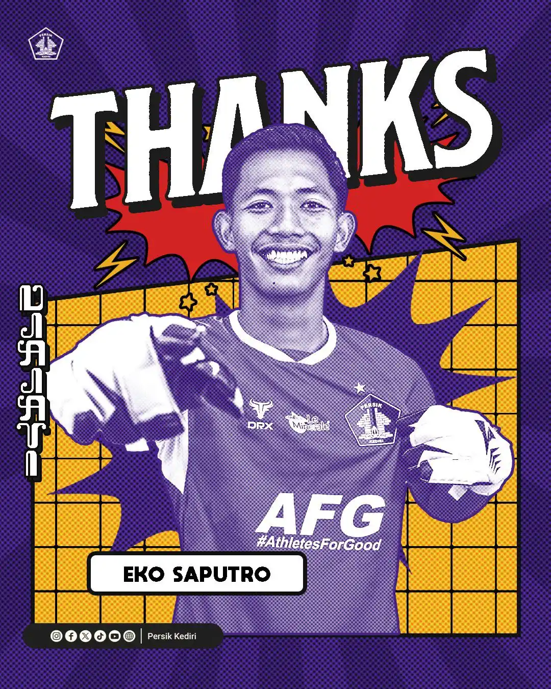 Image from Persik Kediri: Thank you, Eko Saputro, the goalkeeper of Persik Kediri. Your hard wor...