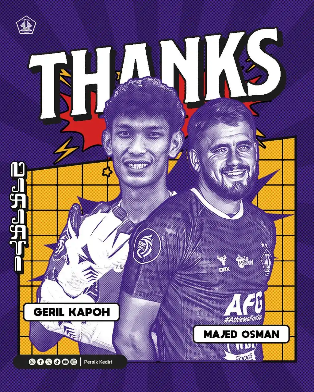 Image from Persik Kediri: Thank you for writing your chapter in our purple journey, Majed Osman ...