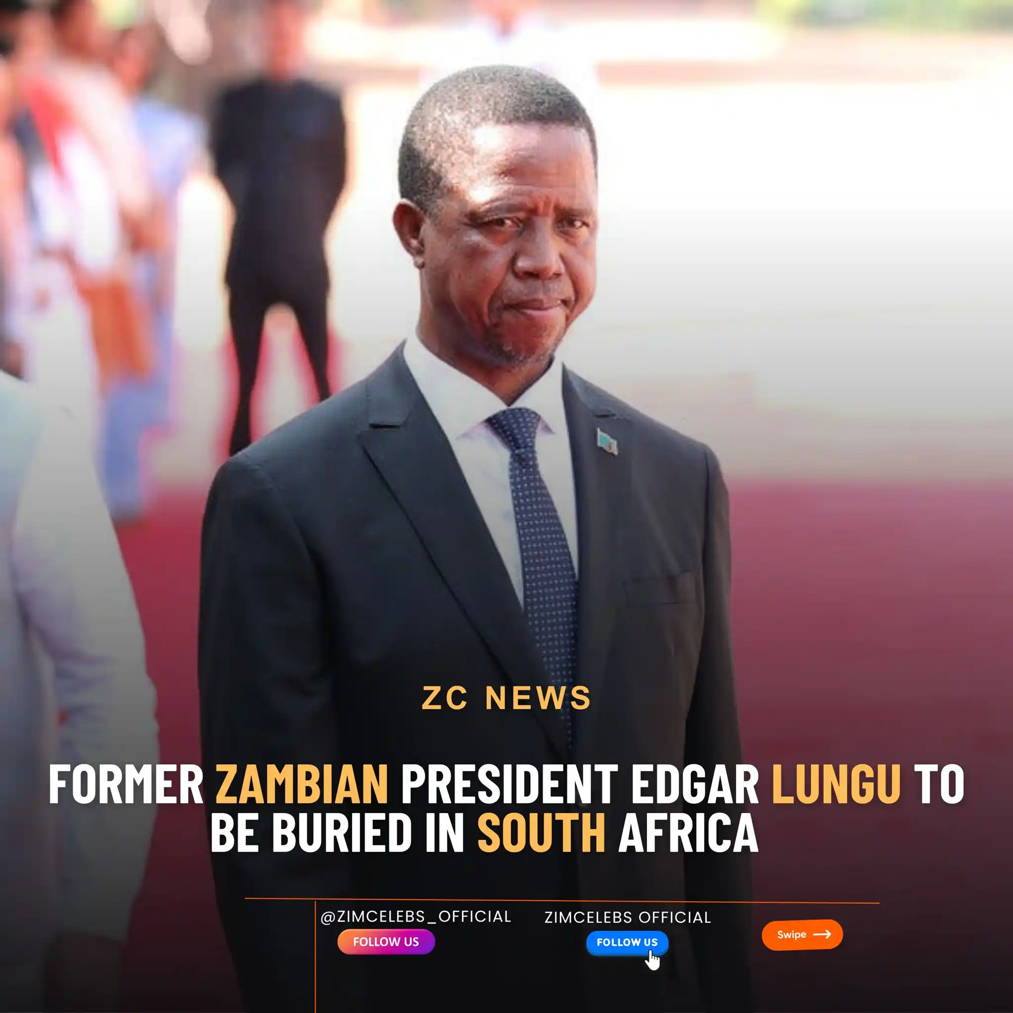 Image from Zimcelebs Official 1: The family of the late former Zambian President Edgar Lungu has announ...