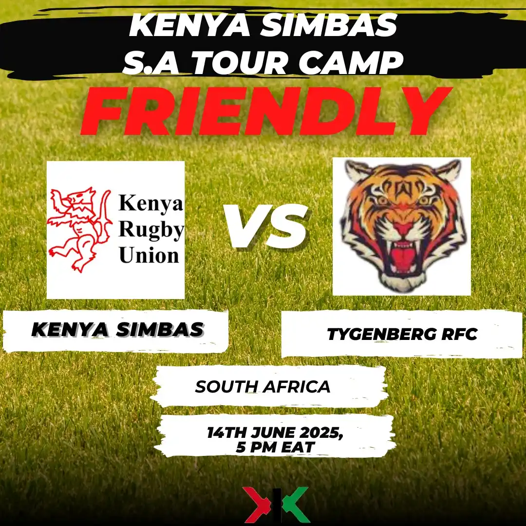 Image from XIX SPORTS: The second fixture for the Simbas will be at 5pm EAT versus Tygenberg ...
