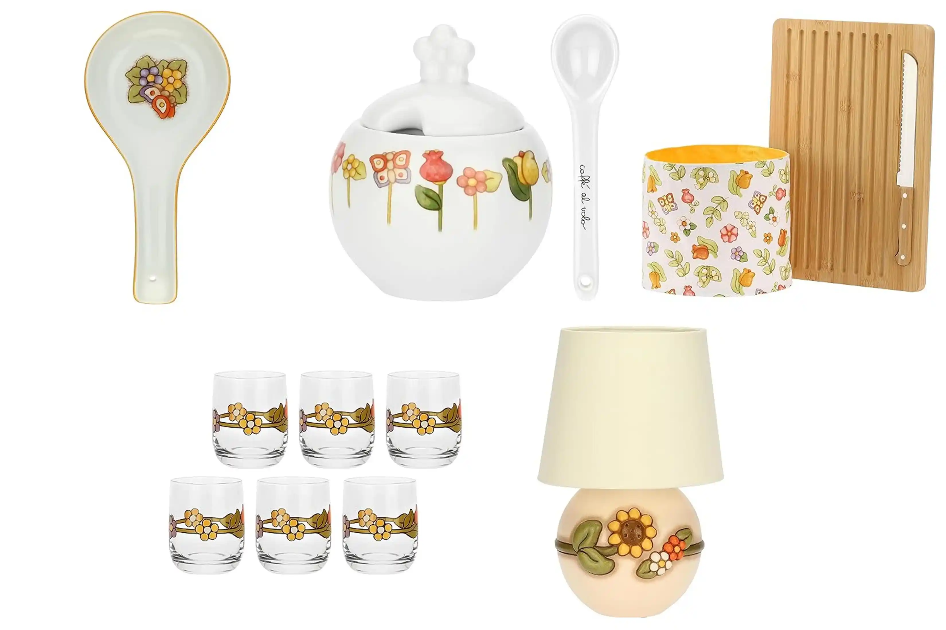 Image from Nel mondo delle offerte: 👀 THUN - Poggia Mestoli con Farfalla e Fiori - Cucina, Altro per la C...