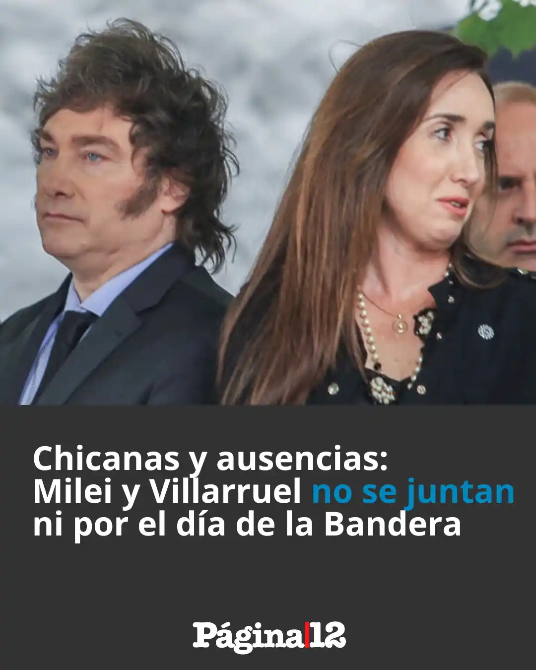 Image from Página|12: Totalmente distanciados, la vice desde el Monumento a la Bandera le ma...