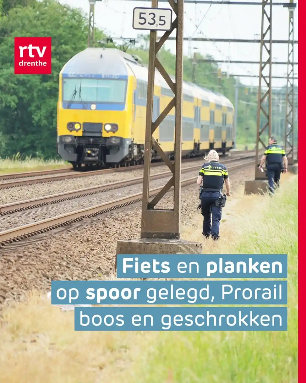 Image from RTV Drenthe: Twee dagen op rij heeft ProRail voorwerpen aangetroffen die op het spo...