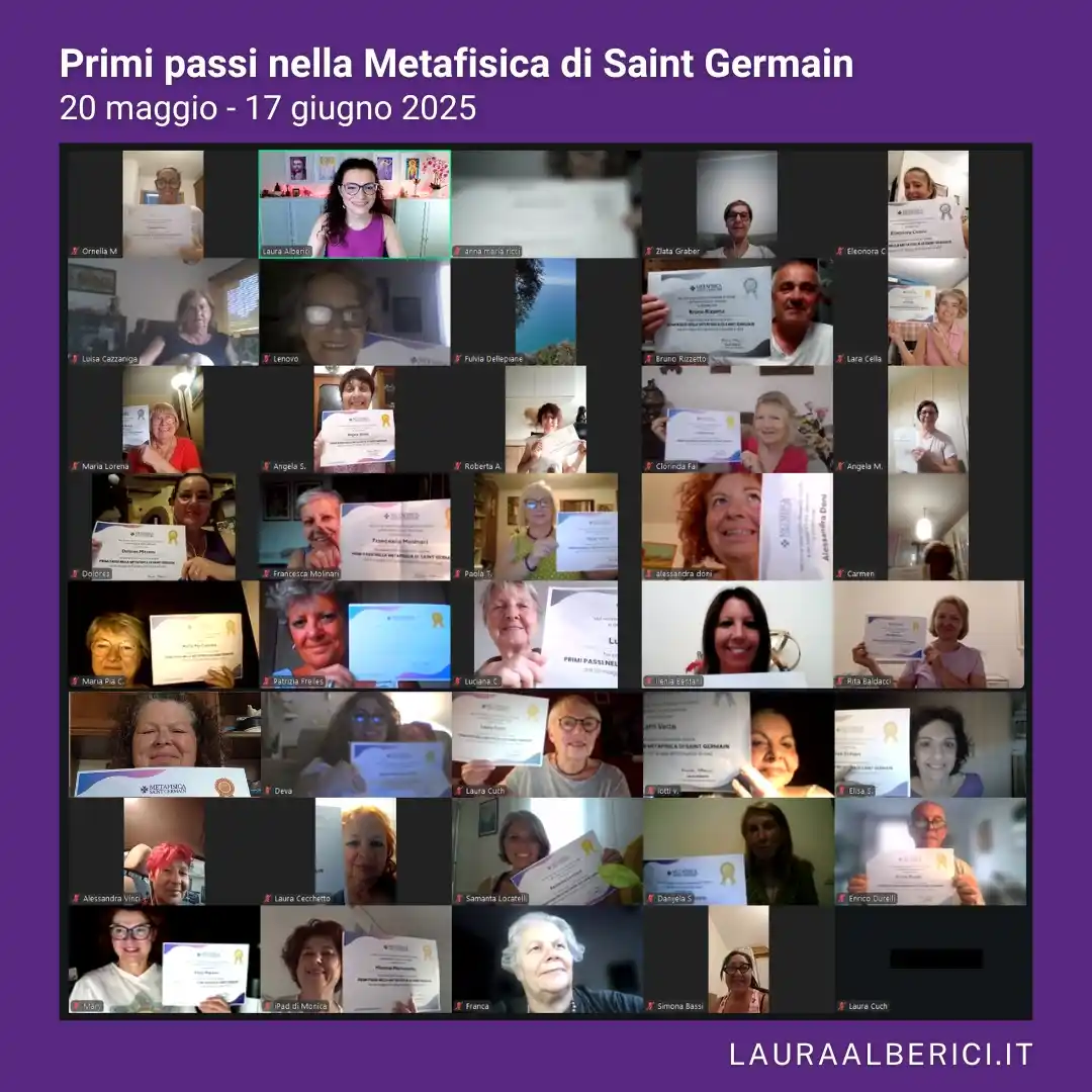 Image from Metafisica Saint Germain - Laura Alberici: ✨ *Ultima lezione del corso "Primi passi nella Metafisica di Saint Ger...
