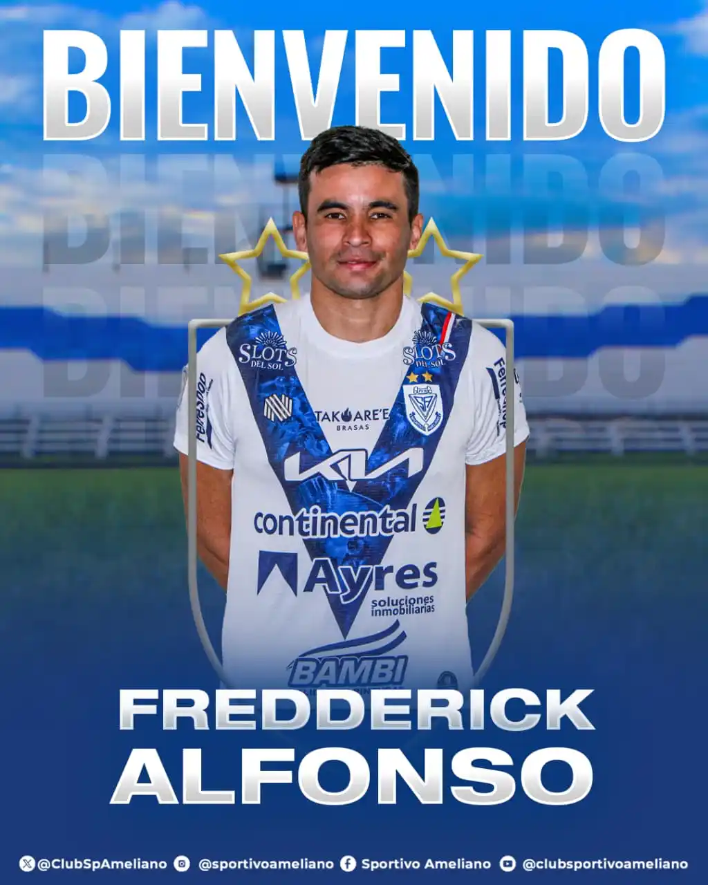Image from Club Sportivo Ameliano: 🗣️  𝐕 𝐔 𝐄 𝐋 𝐕 𝐄   🤙FREDDERICK ALFONSO  Bienvenido a tu casa, ¡...
