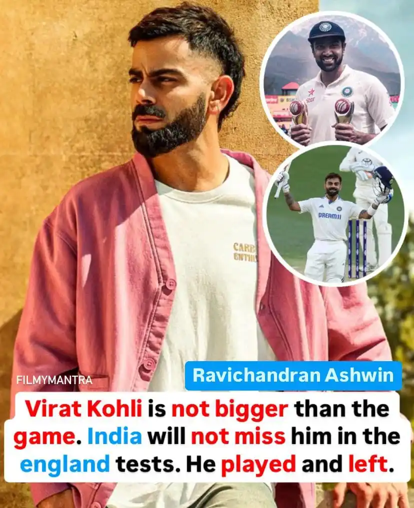 Image from Filmymantra: Veteran spinner R Ashwin has said no player, including Virat Kohli, is...