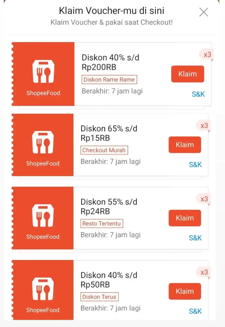 Image from Racun Shopee 🧡: *Yang males masak mending Sfood aja mumpung banyak promo* 🍜🍛🍱 *Kla...