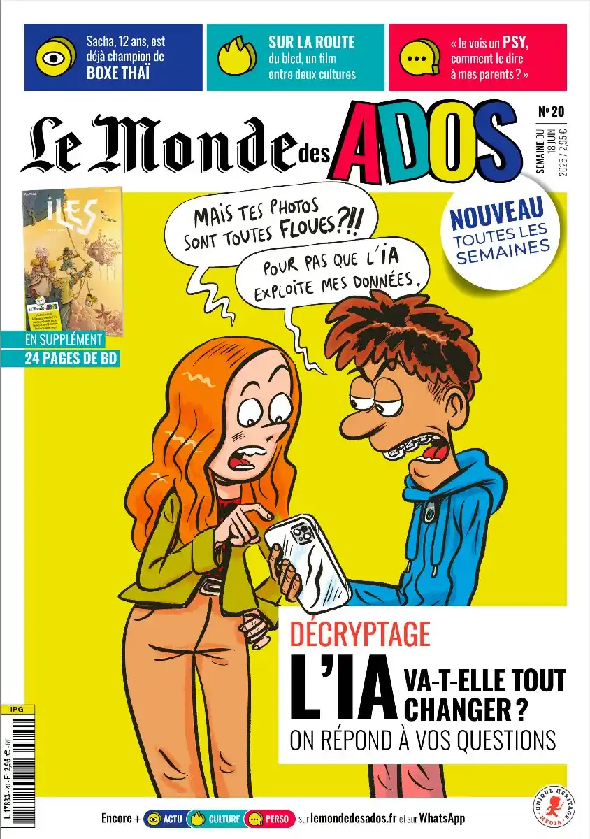 Image from Le Monde des ados : 3️⃣Comme l’IA fait de plus en plus partie de ton quotidien, *on a répo...