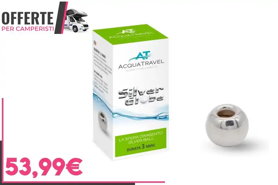 Image from OFFERTE per CAMPERISTI: *Acquatravel Sfera Argento Silver Globe Antibatterica Serbatoio Camper...