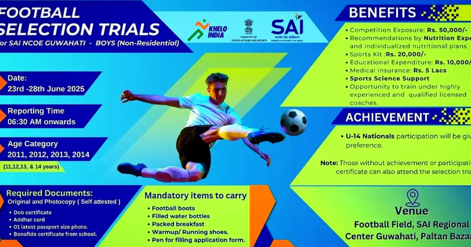 Image from Football Trials India ⚽🇮🇳: Announcement!!!📢📢 💫Mark your calendars for the upcoming Football (...