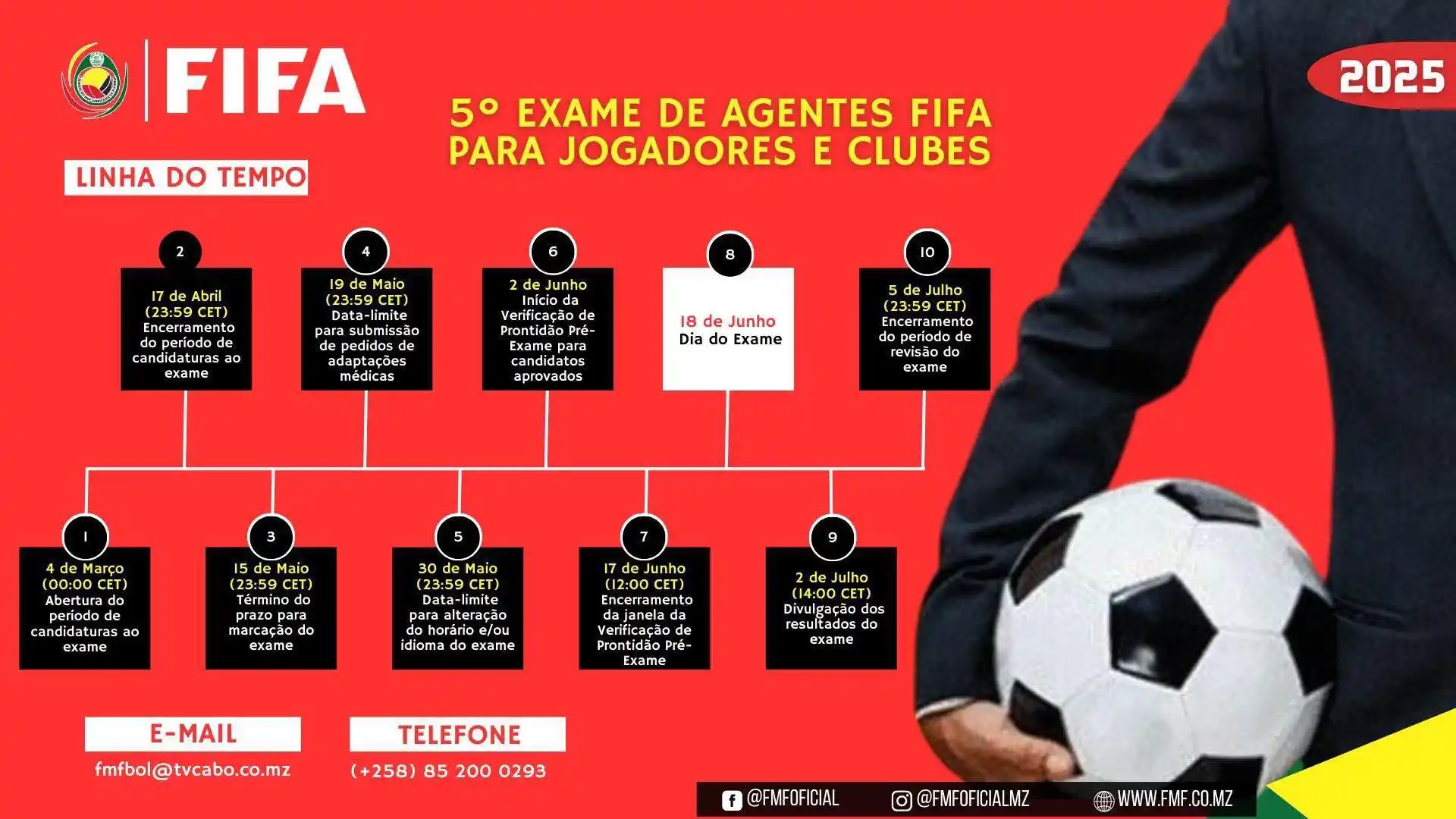 Image from FEDERAÇÃO MOÇAMBICANA DE FUTEBOL (Oficial) : Após a realização do pré-exame, os candidatos realizam hoje e amanhã o...