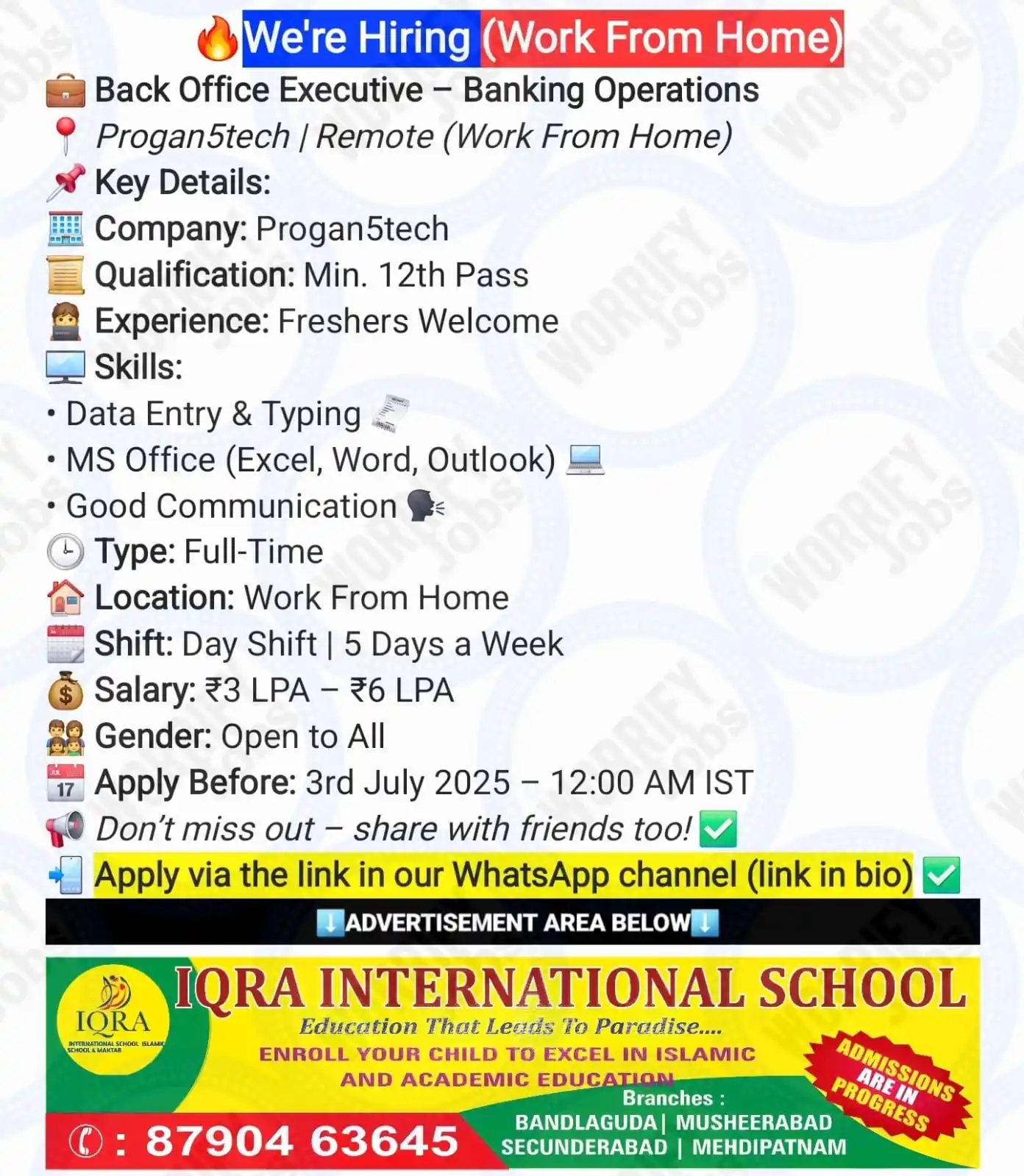 Image from WorrifyJobs™: *🔥Apply Now:🔥* https://unstop.com/jobs/back-office-executive-progan5...
