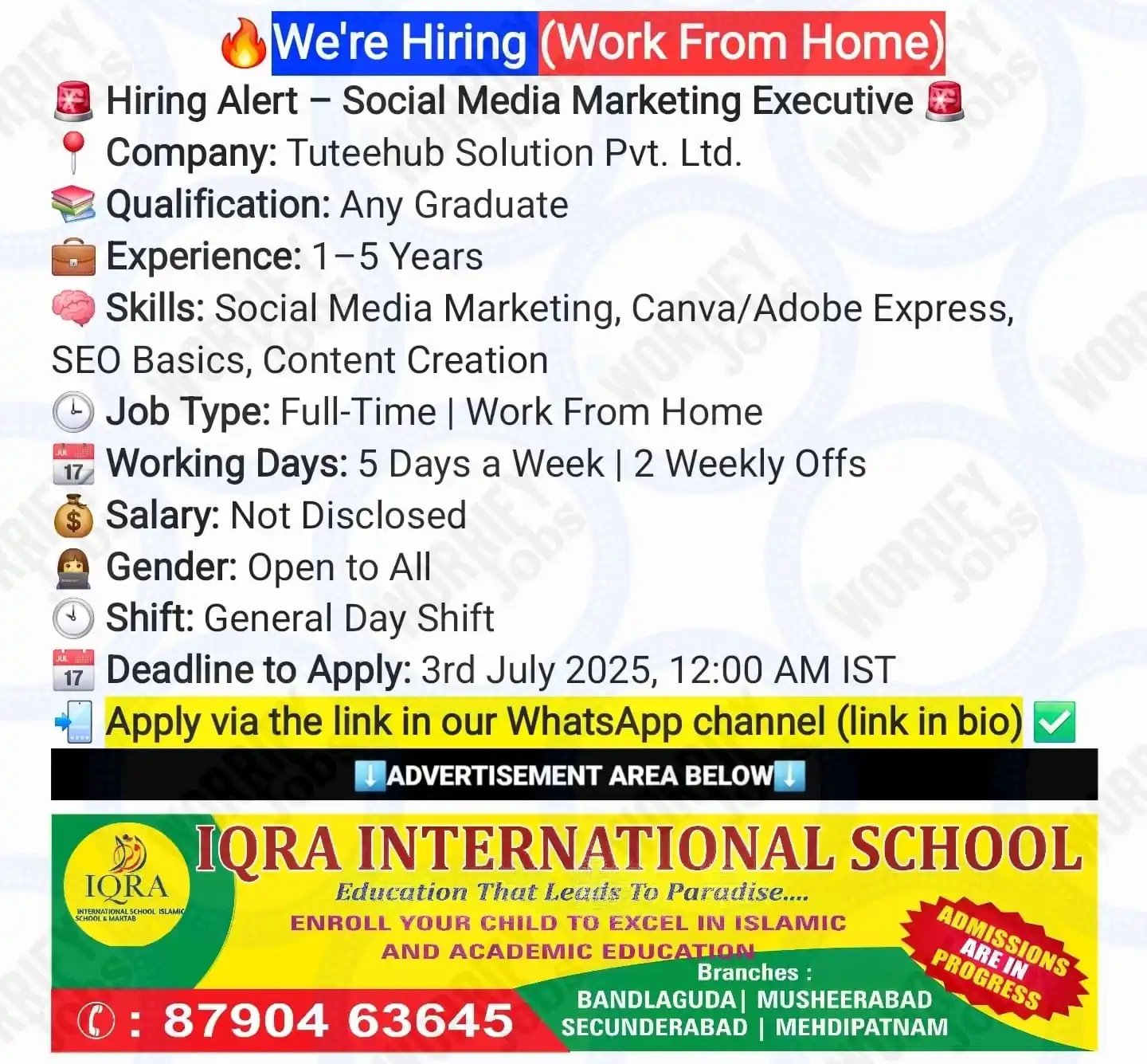 Image from WorrifyJobs™: *🔥Apply Now:🔥* https://unstop.com/jobs/social-media-marketing-execut...