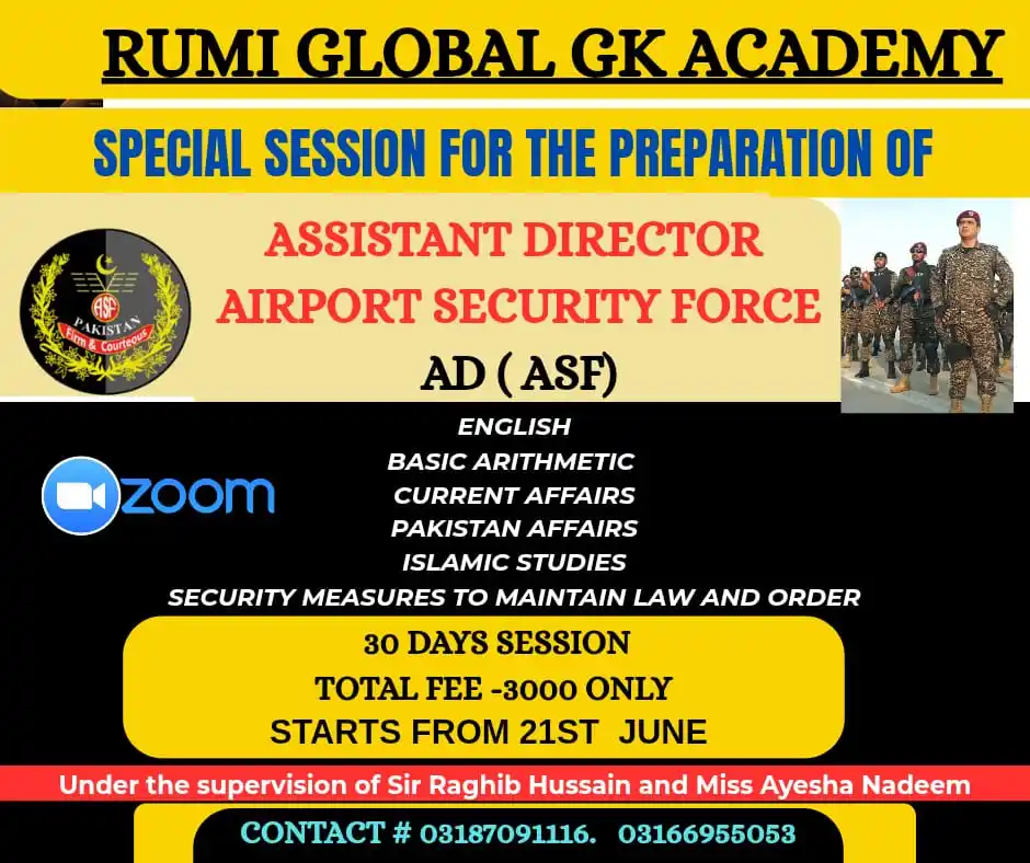 Image from TestPoint.Pk Past Papers Website & Current Affairs: Assalamu Alaikum Rumi Global GK Academy presents an exciting batch for...