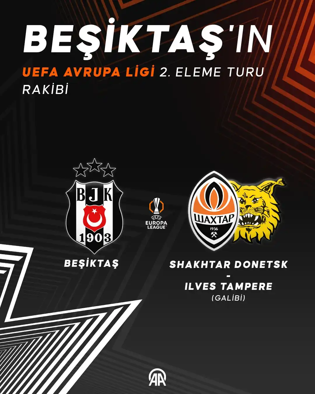 Image from AA Spor: 🏆 Beşiktaş, UEFA Avrupa Ligi 2. eleme turunda Shakhtar Donetsk - Ilve...