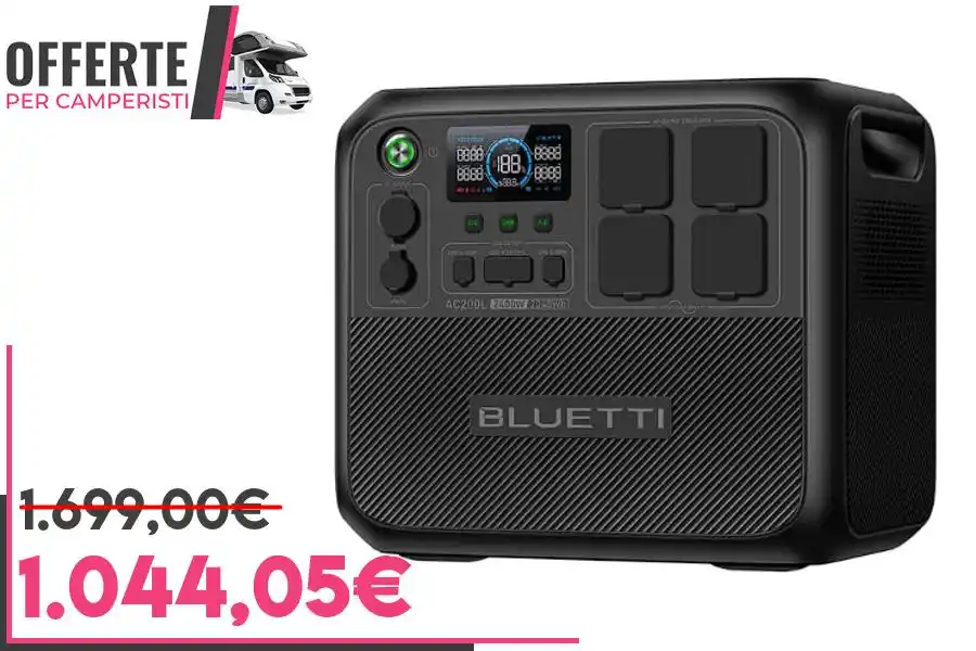 Image from OFFERTE per CAMPERISTI: *BLUETTI AC200L Power Station da 2048Wh e 2400W di potenza (Picco 3600...