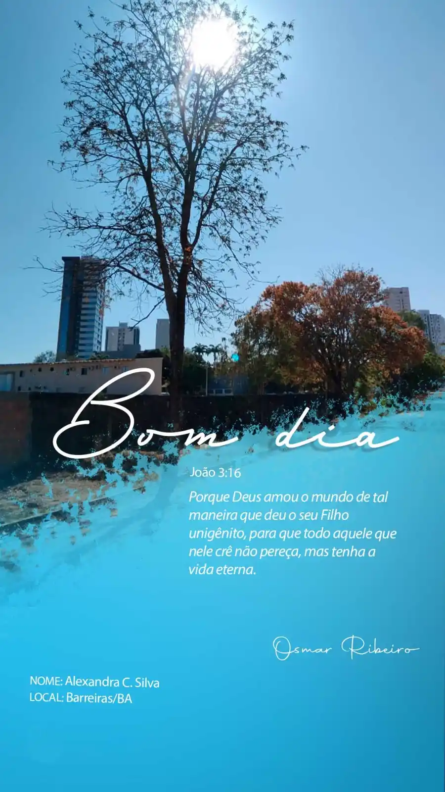 Image from Fala Barreiras, Portal de Notícias: *Bom dia!* _Nesta quinta-feira, lembre-se do imenso amor que Deus tem ...