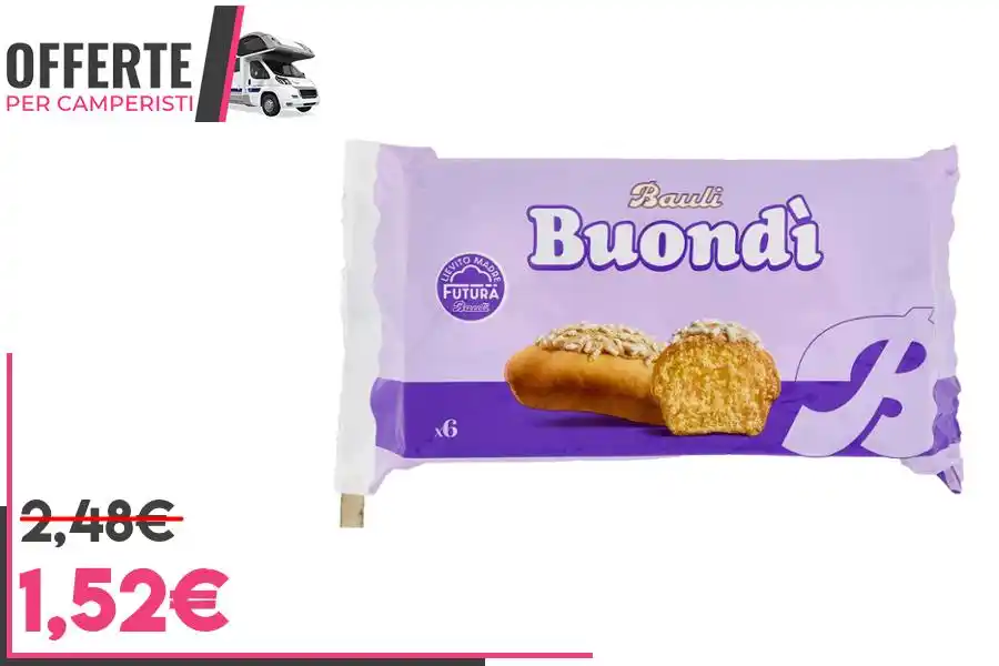 Image from OFFERTE per CAMPERISTI: *Buondì Classico La Colazione Golosa e Leggera, 1 Confezione da 6 Mere...