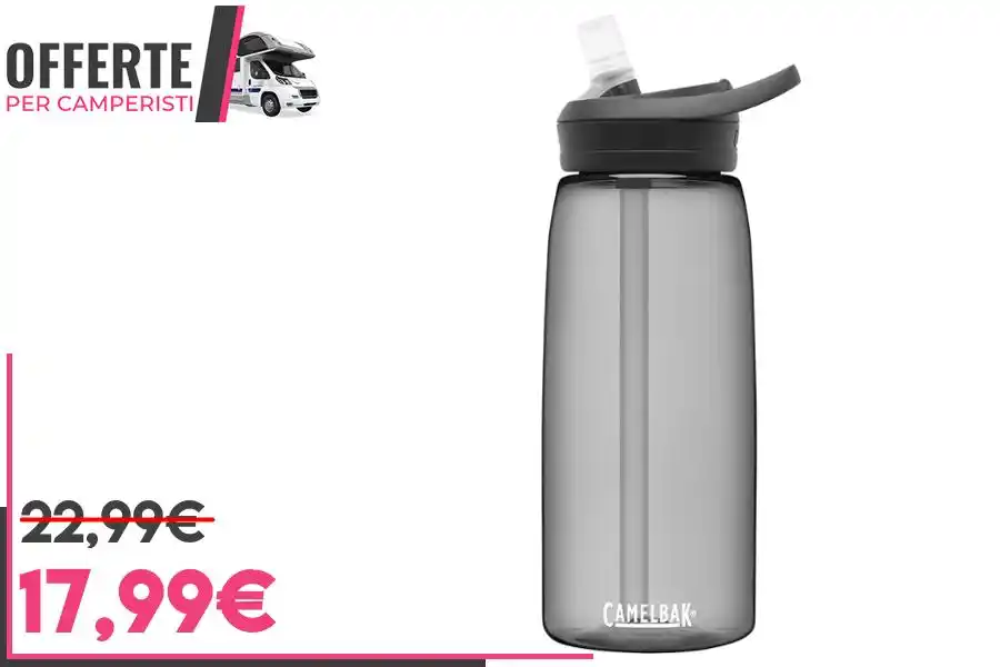 Image from OFFERTE per CAMPERISTI: *CamelBak Eddy Borraccia Color Carbone da 1L* 💰 *17,99€* anziché 22,...